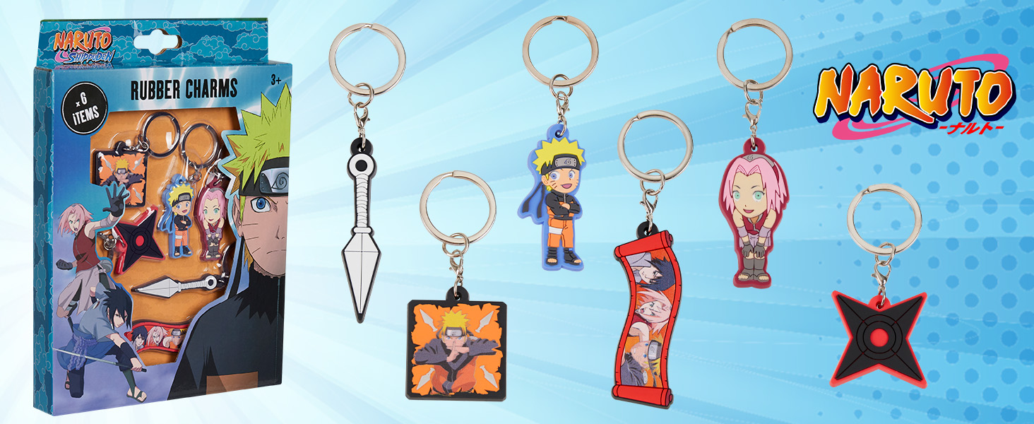Amazon.com: Naruto Wallet and 4 Keyrings or 6 Keychain Set for