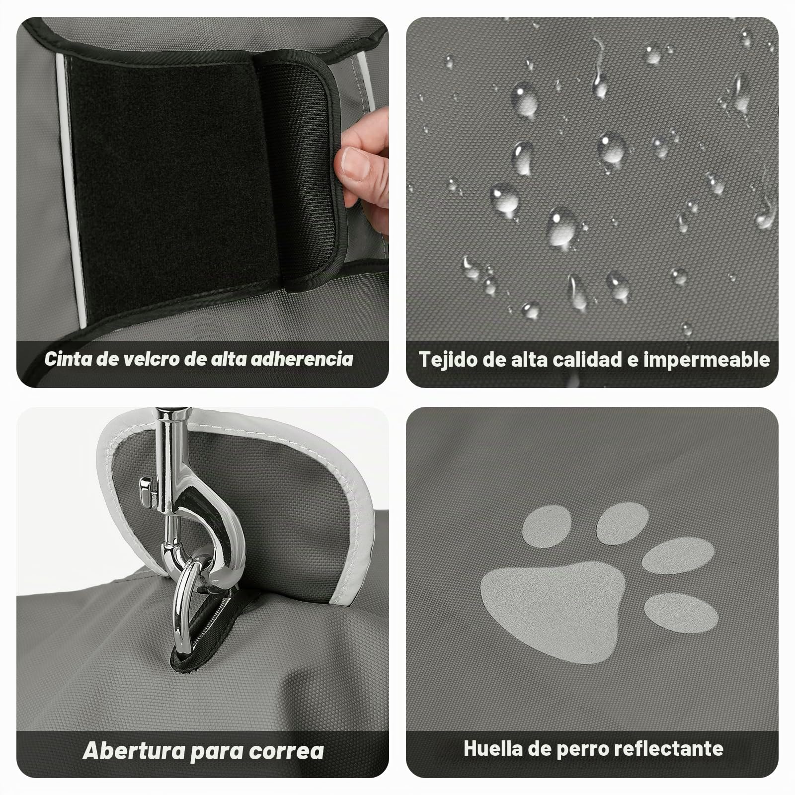 HundeRegenjacke DQGHQME Haustier Hund Regenmantel mit Kapuze verstellbare Hunderegenmantel, Hundemantel Wasserdicht reflektierend Regencape Hund, Regenjacke für Klein Mittelgroße Große Hunde XL