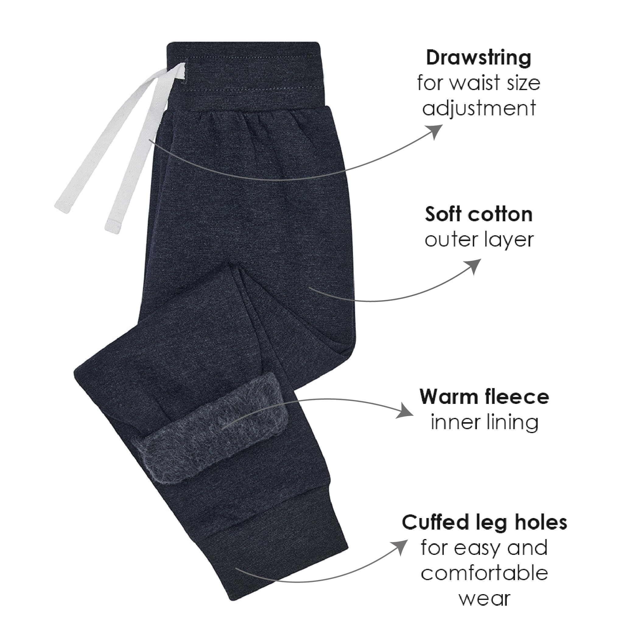 Lovjoy Joggers/Pantaloni Foderati in Pile per Neonati/Bambini/Bambini - Taglie da 1 a 6 Anni