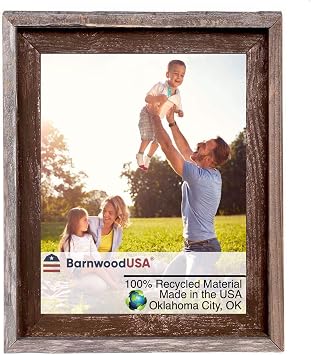 BARNWOODUSA Farmhouse Style Rustic Picture Frame, 11x14, Espresso/Gray