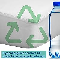 Vista 8 de Sealy Baby Allergy Protect - Protector de colchón antimicrobiano para cuna, funda de cama ajustable para niños y niñas, impermeable, lavable a