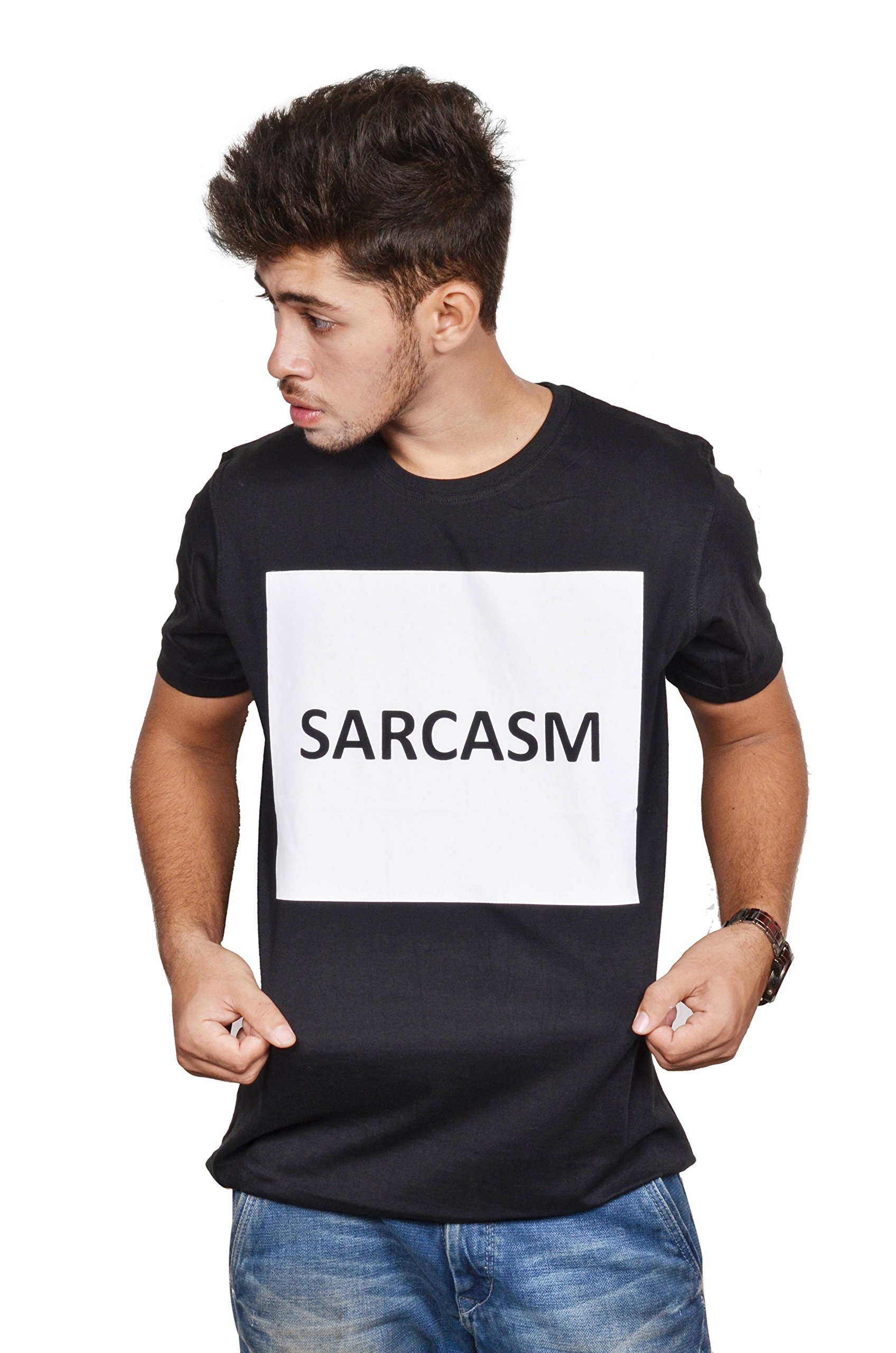 (B.O.A.T) Brand of Amazing Trends Boat Printed Cotton Tshirt for Men (Sarcasm T-Shirt)