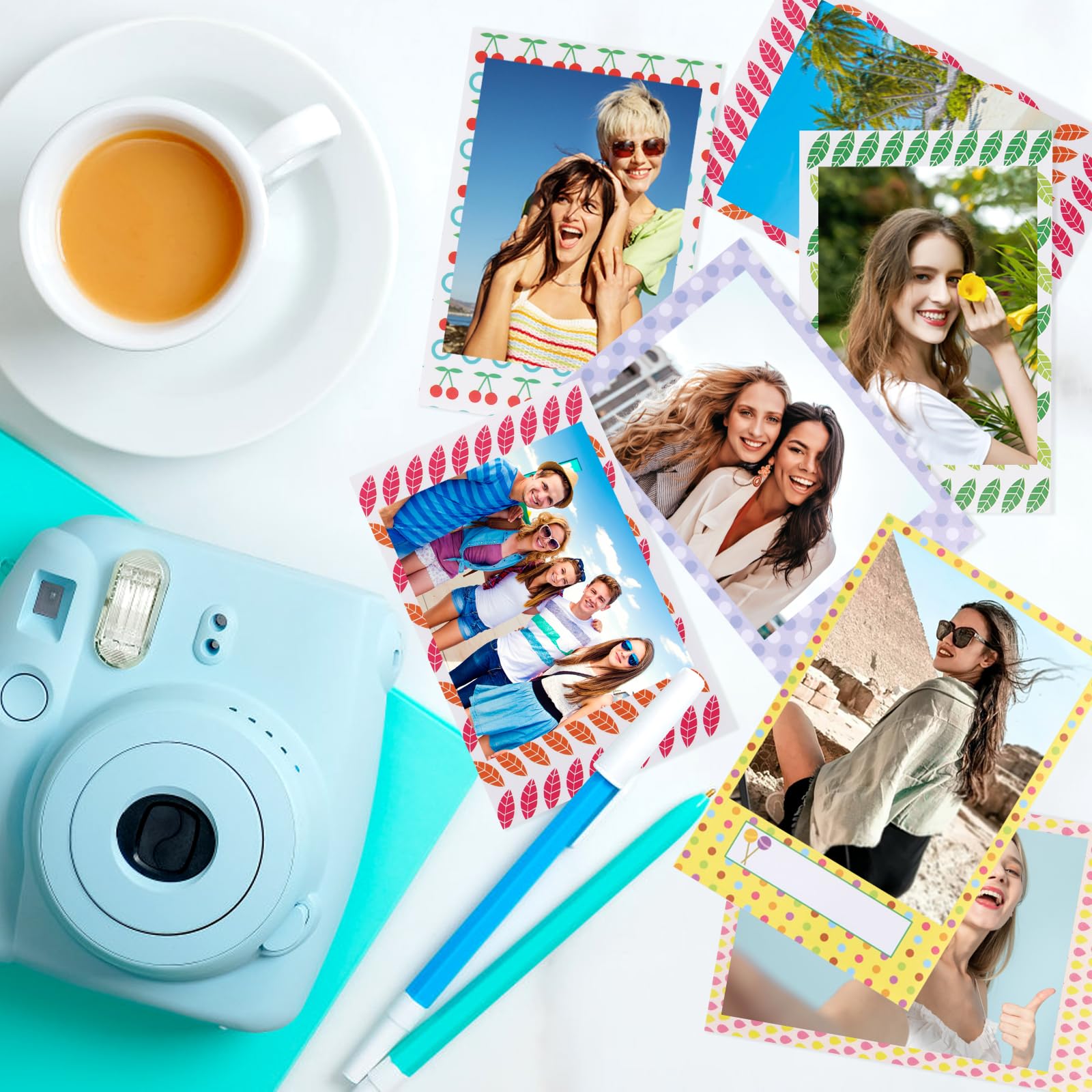 Mini cornici colorate istantanee, 140 pezzi, per fotocamera Polaroid & Fujifilm Instax Mini Film 11 9 8 70 7s fotocamera – La pellicola non è inclusa