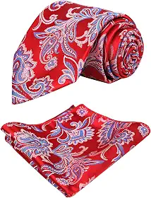 Conjunto de gravata floral casual com gravata Paisley