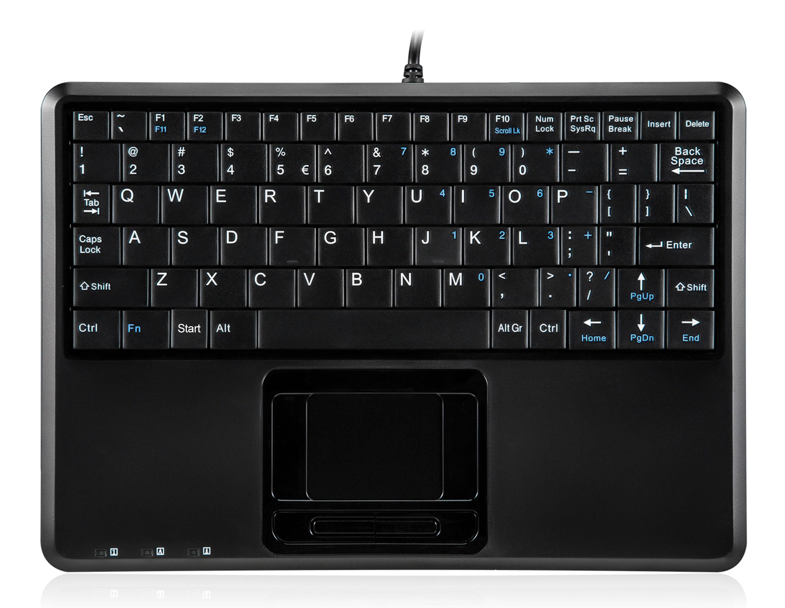 Perixx PERIBOARD-510H Plus, Wired USB Touchpad Keyboard - Super Mini 9.05x6.3x0.9 Inch - X Type Scissor Keys with 2 Built-in Hubs - US English-image-30