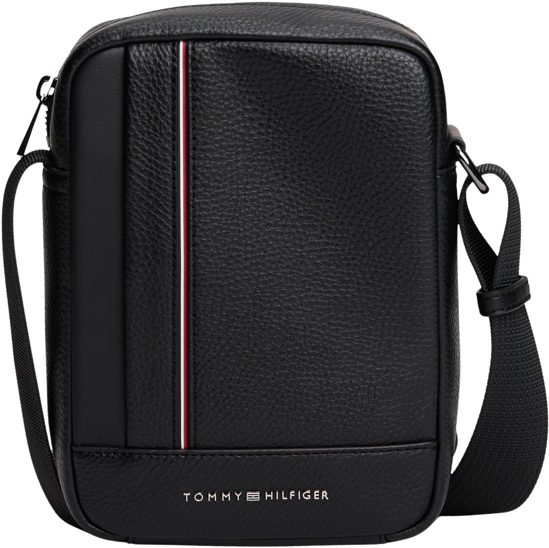 Tommy Hilfiger Men's Black Cross Body Messenger, One Size, Gibecière Th Central