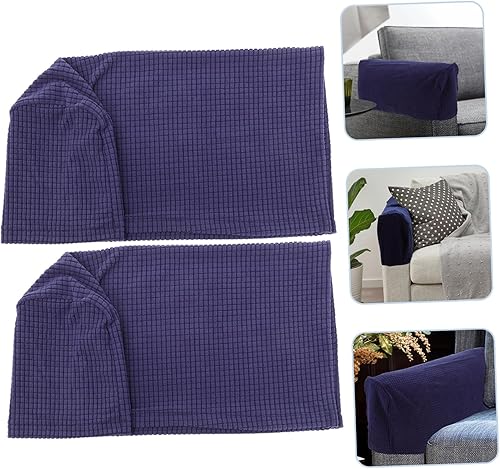 Miniatura 9 de NOLITOY Fundas de tela para reposabrazos de sofá, 2 piezas, protector de brazo de silla, elástico antideslizante, protector de muebles, funda para
