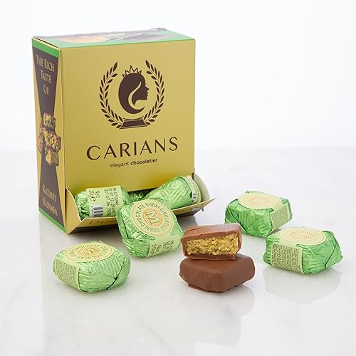 Miniatura 10 de CARIANS - Caja de regalo de chocolate Dubai, caramelo de chocolate Dubai con pistacho y Kataifi, ideal para regalo, aniversario, Navidad, Acción de