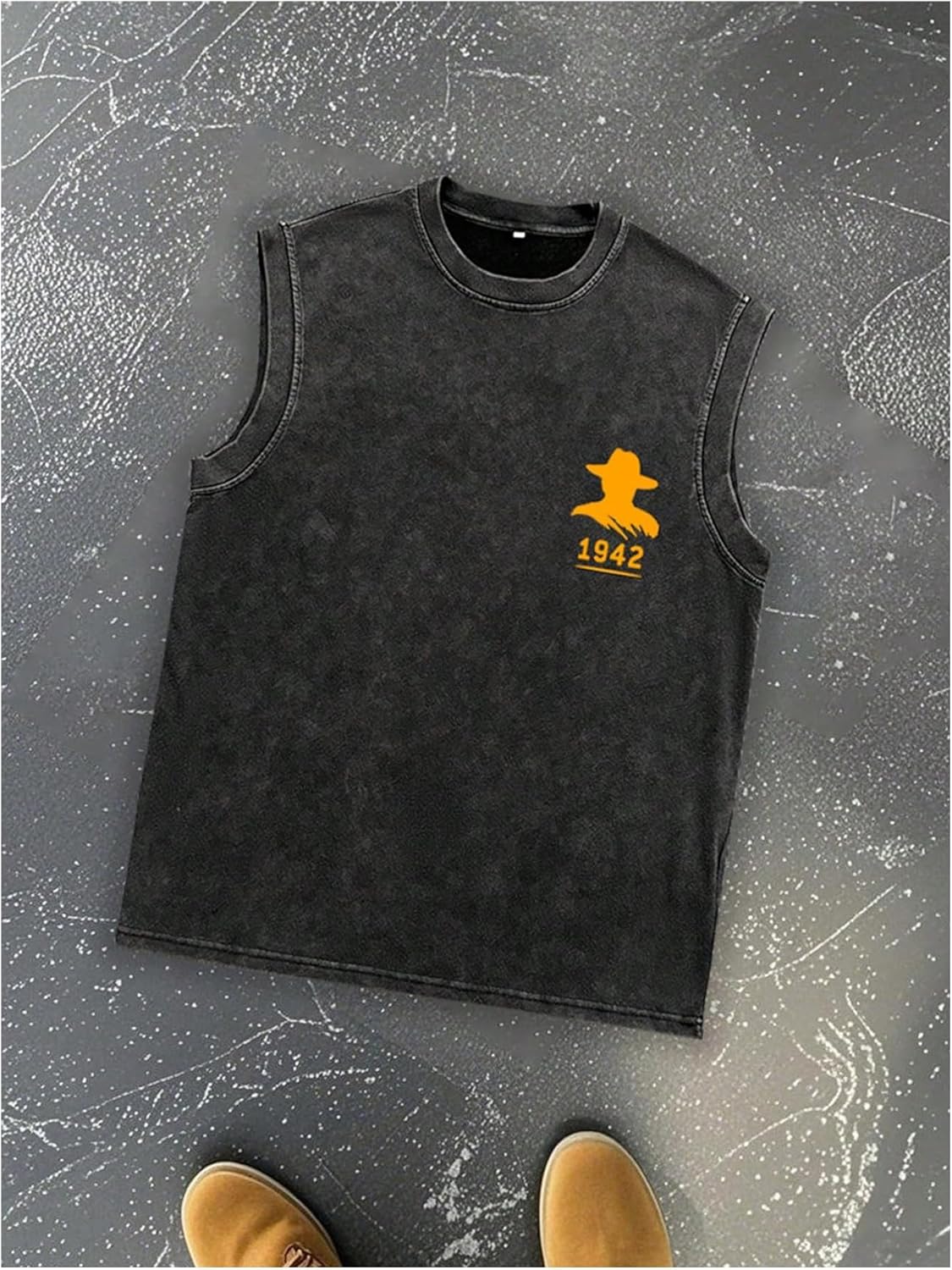 GORGLITTER Men's Jersey Shirts Sleeveless Graphic Y2k Athletic Tank Tops Going Out Gym Basketball Vest