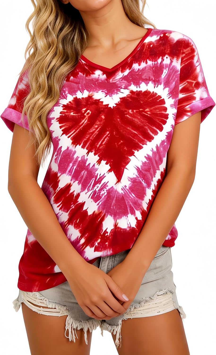 Pink Daisy Women Short Sleeve Graphic Tshirts Soft Breathable Casual Floral Print Vintage Tee Tops - Image 4