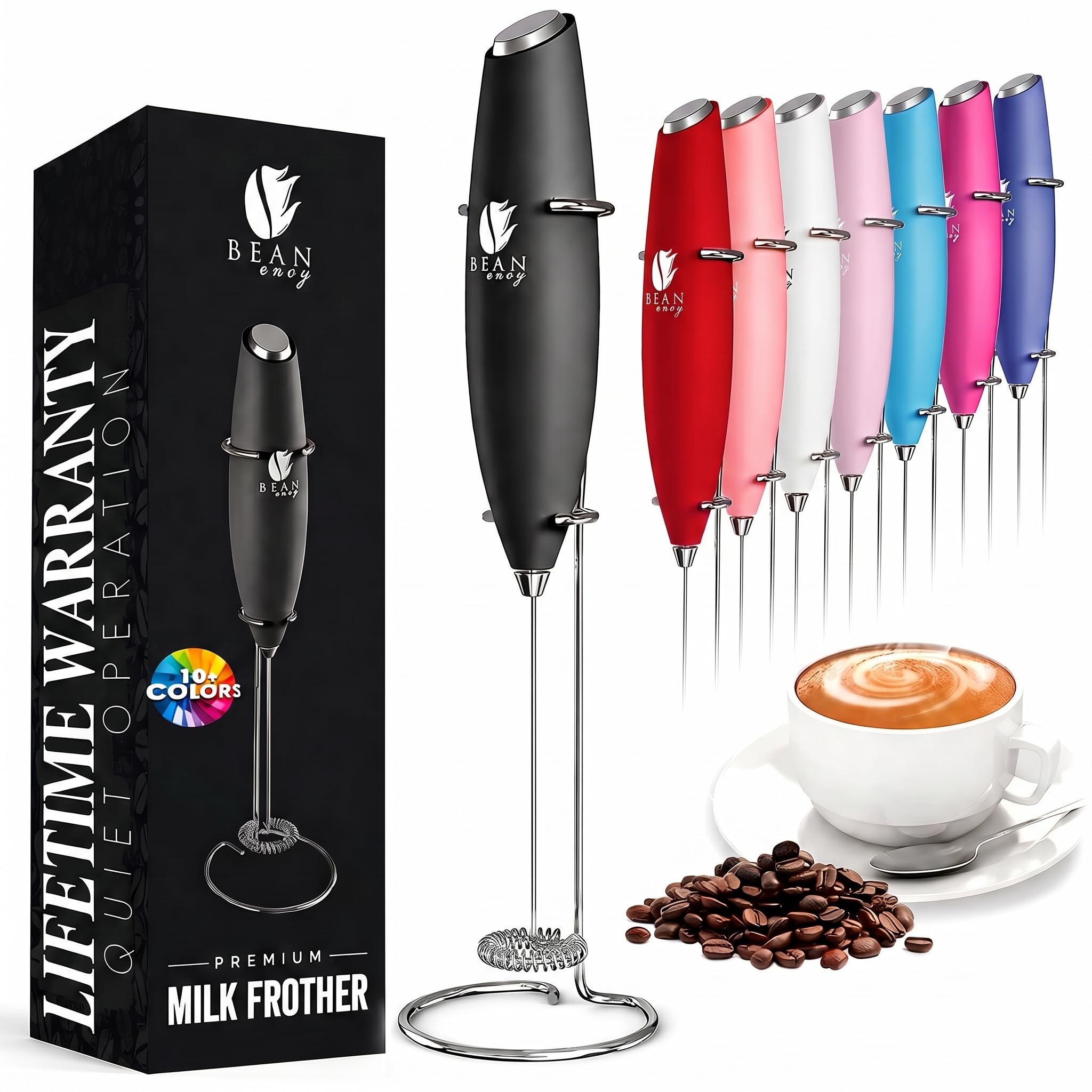 Amazon.com: Bean Envy Milk Frother Handheld - Coffee Mixer Wand