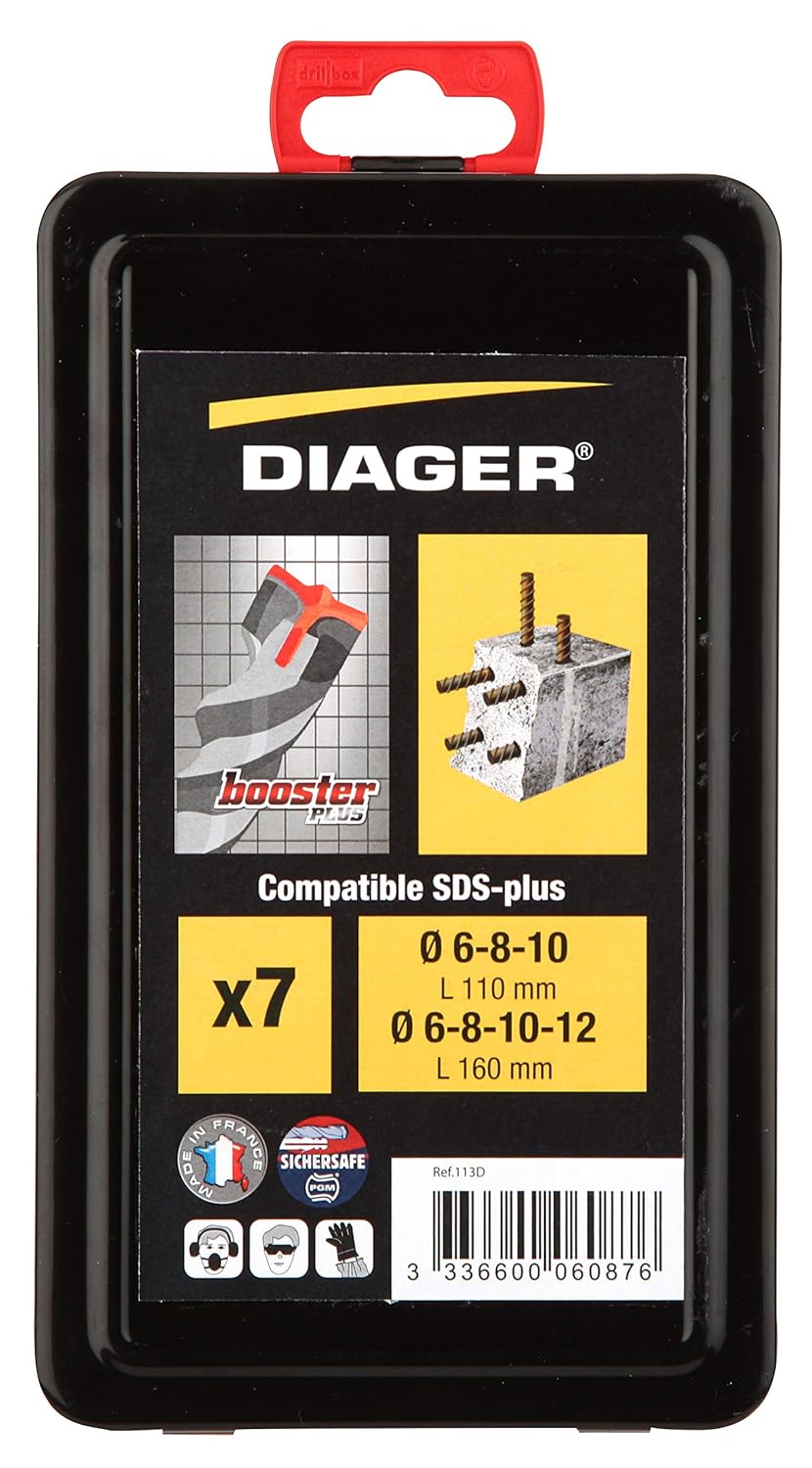 Diager 113d Set 7 Drill bits booster-plus Est. Metalico