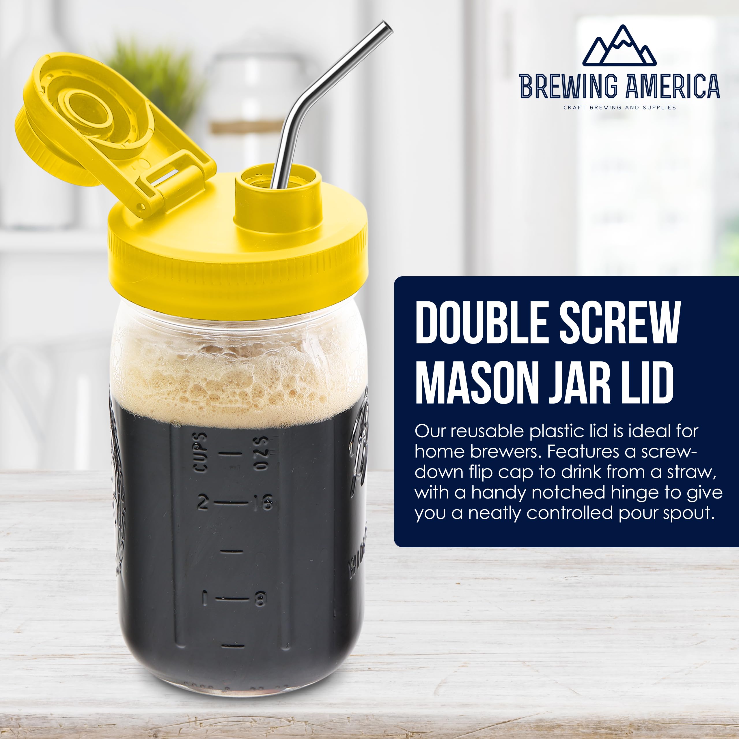 24 Coperchi In Plastica Per Barattoli Mason Ball/Kerr – Bocca Larga E Regolare Con Guarnizioni In Silicone
