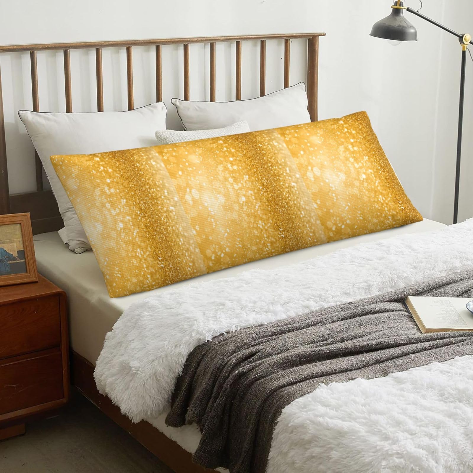 Images Of Glitter, Body Pillow Cover with Zipper,Long Body Pillowcase 20 x 60 in