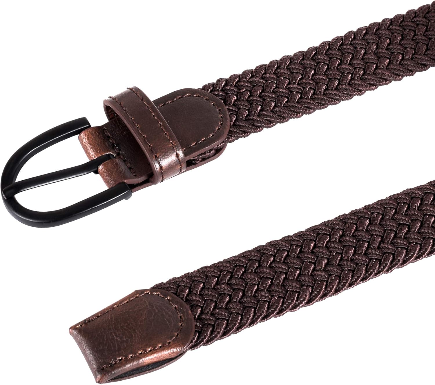 Mile High Life Young Boys Girls | Braided Stretch Elastic Belt | Pin Prong Buckle | Loop End Tip | - Image 3