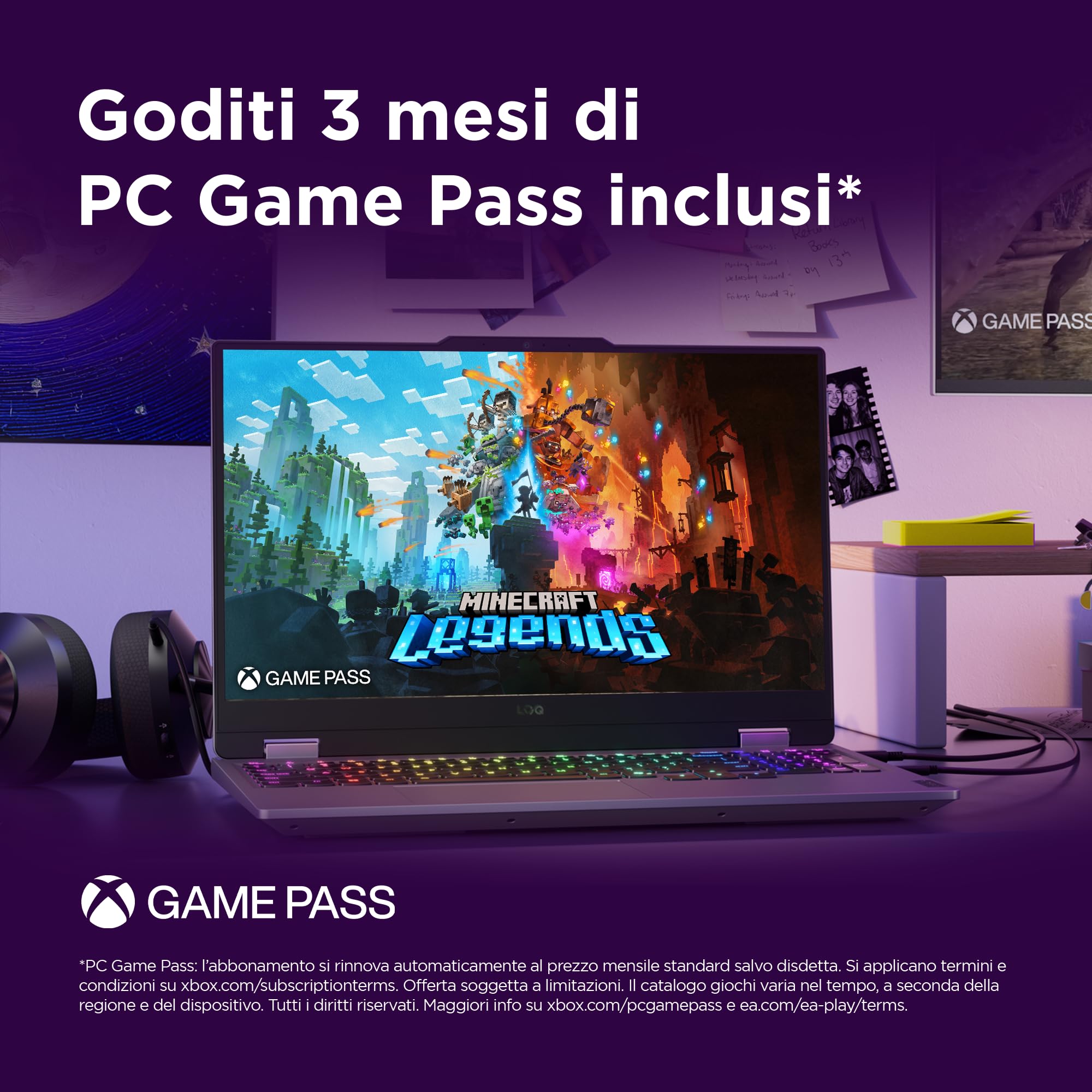 Lenovo LOQ 15" Notebook Gaming, NVIDIA GeForce RTX 5050 8GB GDDR7, Intel Core i5-13450HX, RAM 16GB, 512GB SSD, Schermo 15.6" FHD (1920x1080) 144Hz, Windows 11 Home, Tastiera Retroilluminata