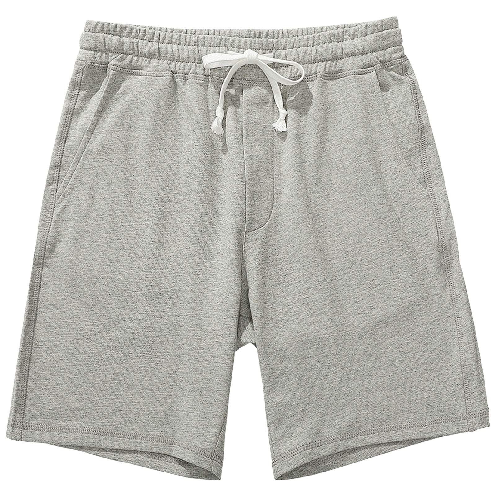 AMY COULEEMen's Casual Shorts 8 Cotton Athletic Workout Shorts Lounge Sweat Shorts