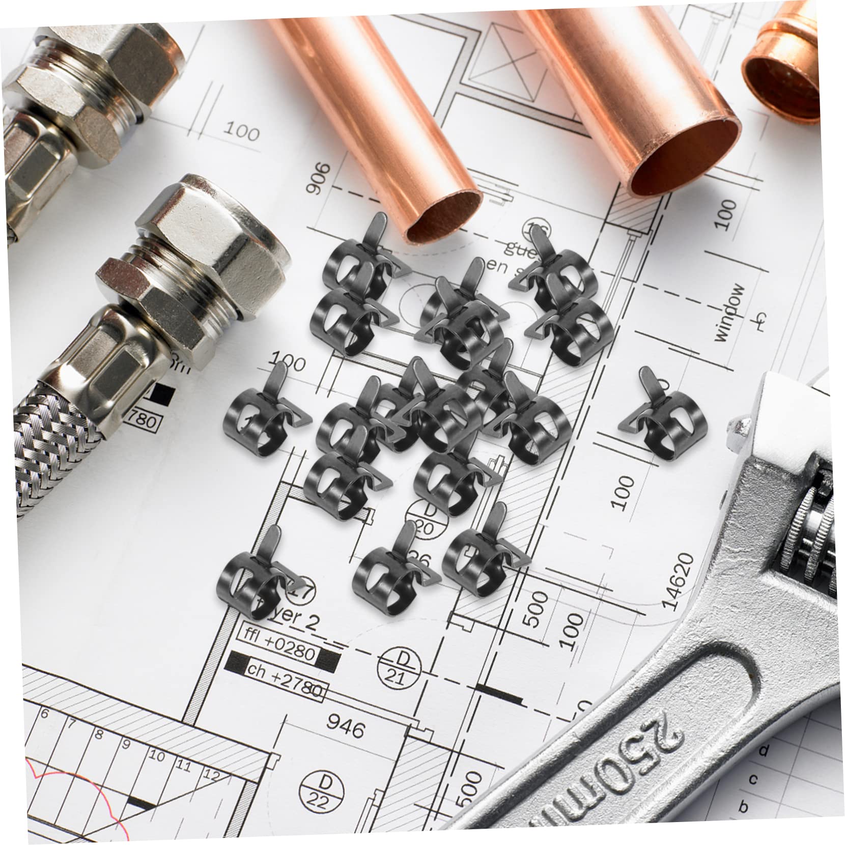 Mipcase 3sets Versatile Hose Clips Spring Clamp for Air/water/Uniform Clamping Force for Hoses 50pcs*3