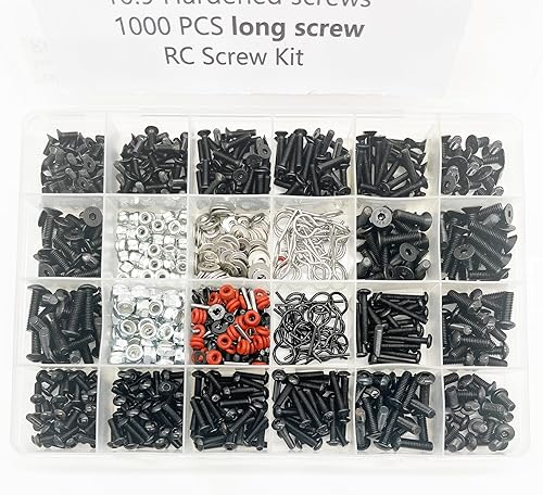 Miniatura 3 de Kit de tornillos universales RC 1000 piezas M3 M4 surtido, sujetadores de hardware 18 110 112 116 escala RC coches, camiones Crawler, kit de