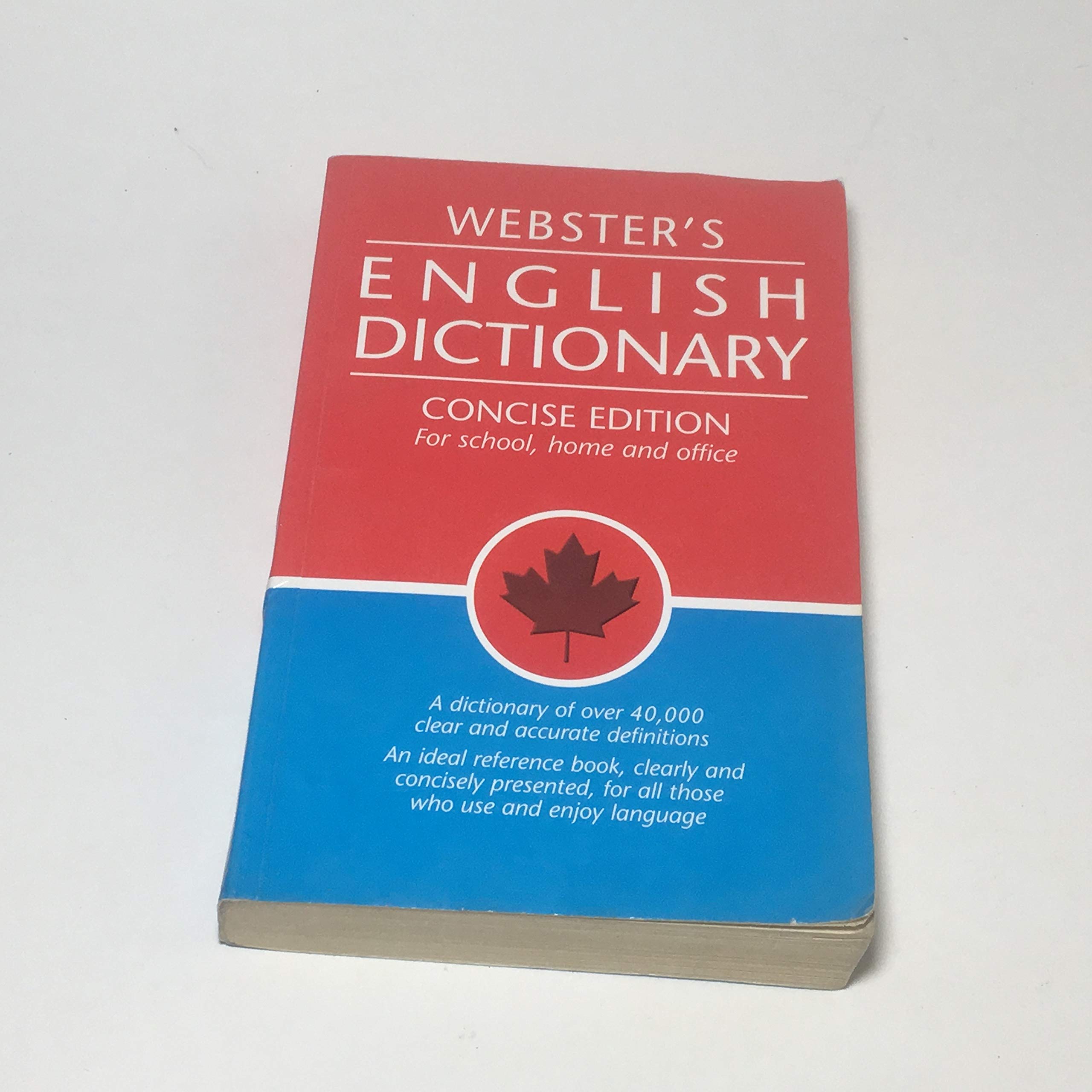 Webster's English Dictionary Concise Edition [Paperback] n/a