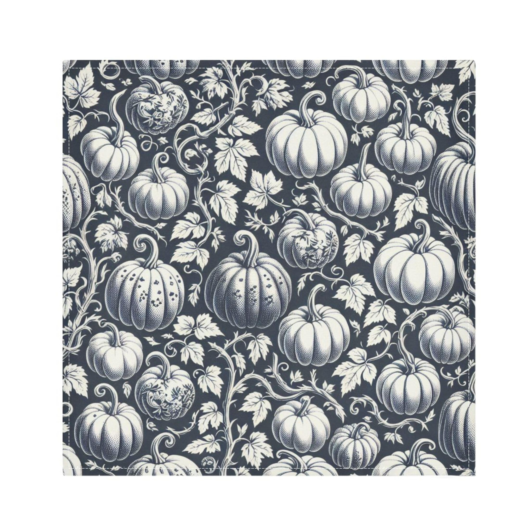 Fuauuyl Cloth Napkins Set of 4 Pumpkins Pattern Dinner Napkins 20x20 in, Washable & Reusable Fabric Table Napkin for Dining Parties Holiday, Eco-Friendly