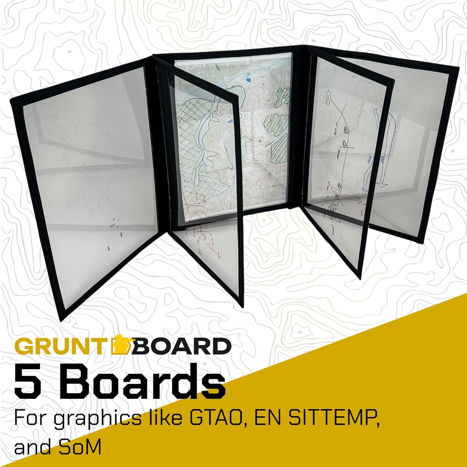 Battle Briefing Board for IBOLC, West Point, OPORD Brief Plexiglass Board, Army, Stealth Black (9 x 12), Made in The USA, Veteran Owned