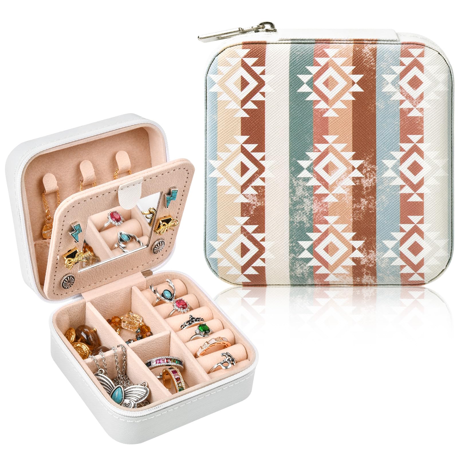 Amazon.com: Western Jewelry Box Case Boho Print Travel Jewelry