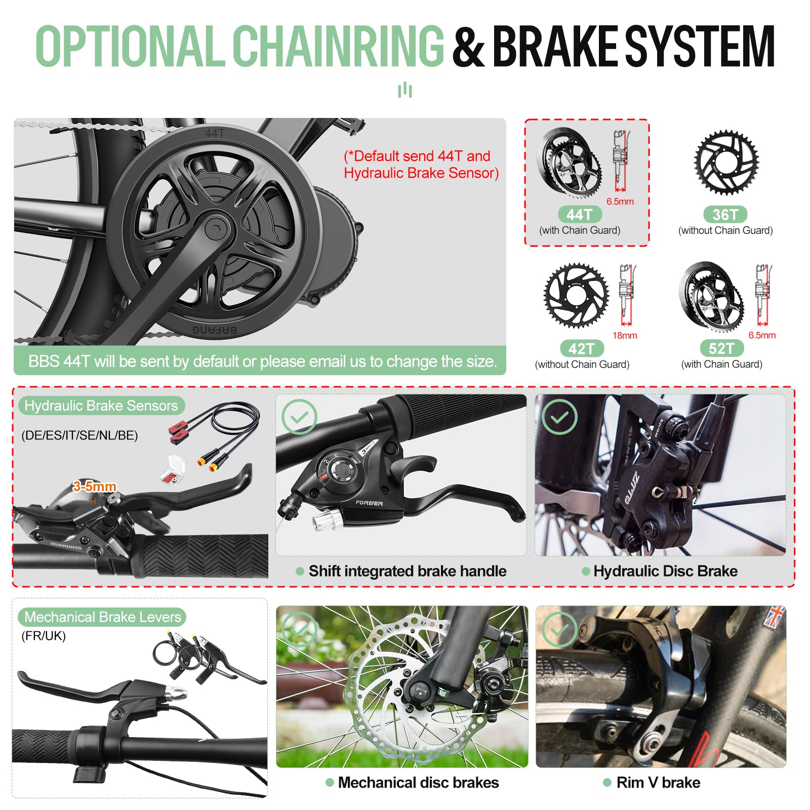 BAFANG Mittelmotor E-Bike Umbausatz 36V 250W Motor mit 36V24Ah Batterie und 8fun DPC010 E-Bike Display Support App, CAN Version Elektrofahrrad Kit für Mountainbike mit BB68-73mm Sport & Freizeit