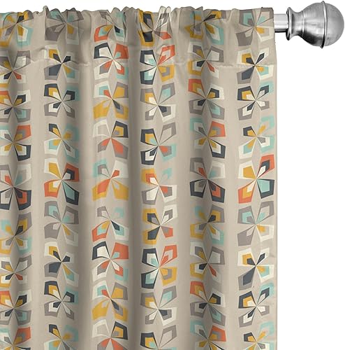 Miniatura 32 de Lunarable - Paneles de cortinas multicolor Amarillo y rojo,Negro y rosa,Bronceado oscuro,Verde,Naranja Marrón,Naranja y blanco,Naranja Amarillo,Rosa