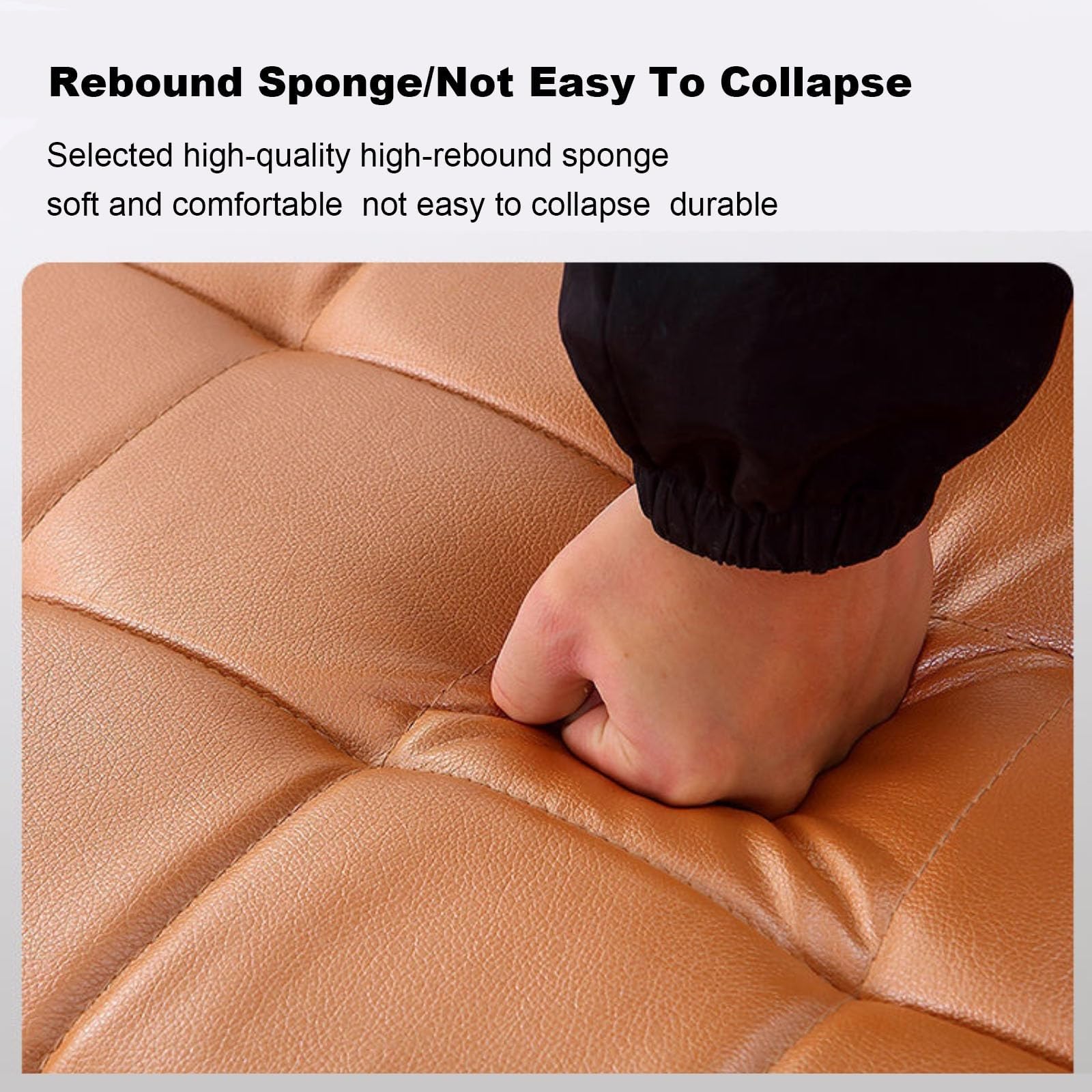 Scarpiera, Lussuosa Panca poggiapiedi con Coperchio Ribaltabile, mobiletto portaoggetti in Pelle per Ingresso, angolare Letto (Arancione, 100 x 40 cm)