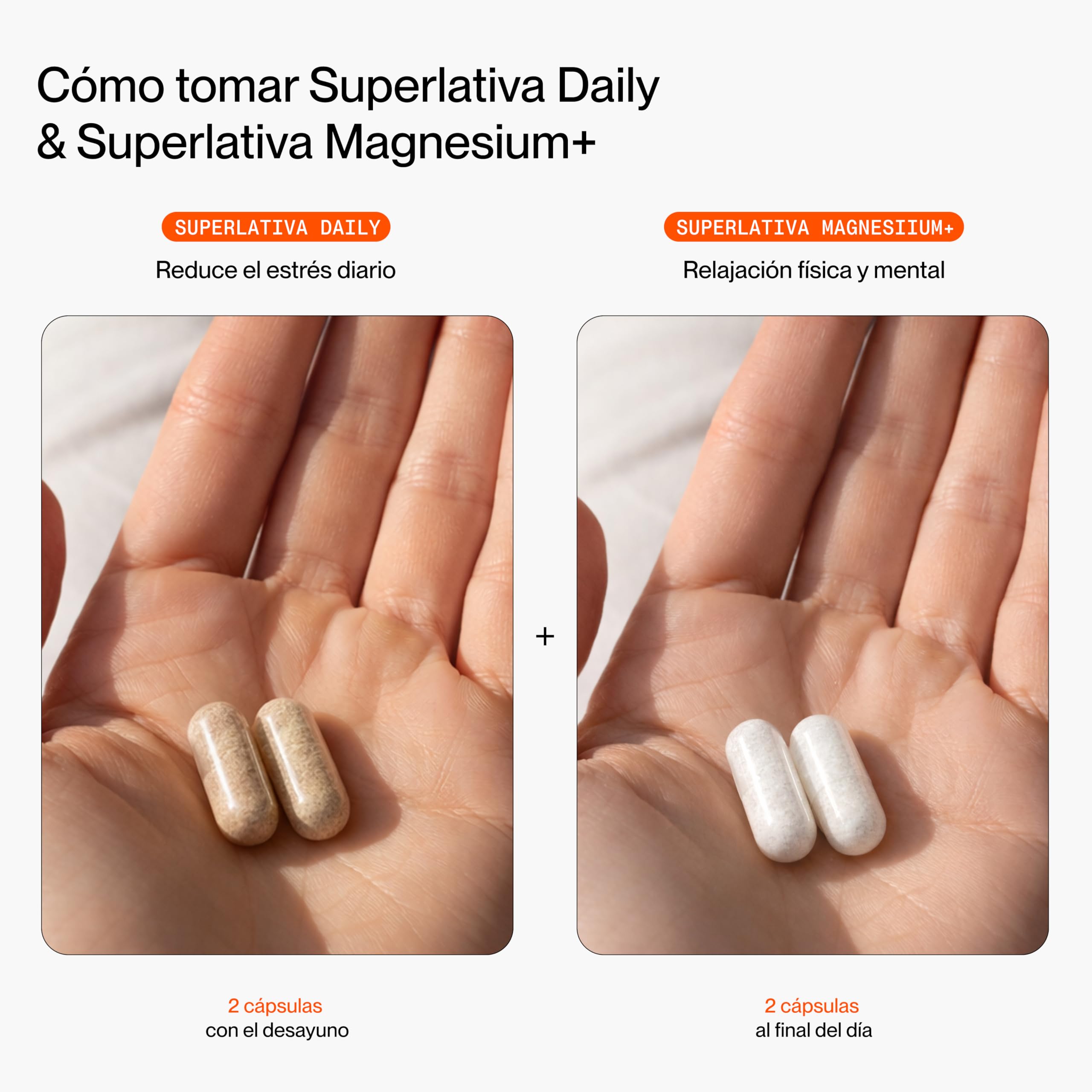 Superlativa Pack Estrés y Sueño Ashwagandha Sensoril + Magnesio Bisglicinato ATAMg – Relajación Mental, Descanso Profundo y Energía – 120 Cápsulas Veganas