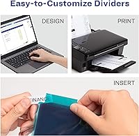 Vista 2 de Avery Big Tab - Separadores de plástico insertables con 2 bolsillos para carpetas de 3 anillas, juego de 5 pestañas, multicolor brillante de dos