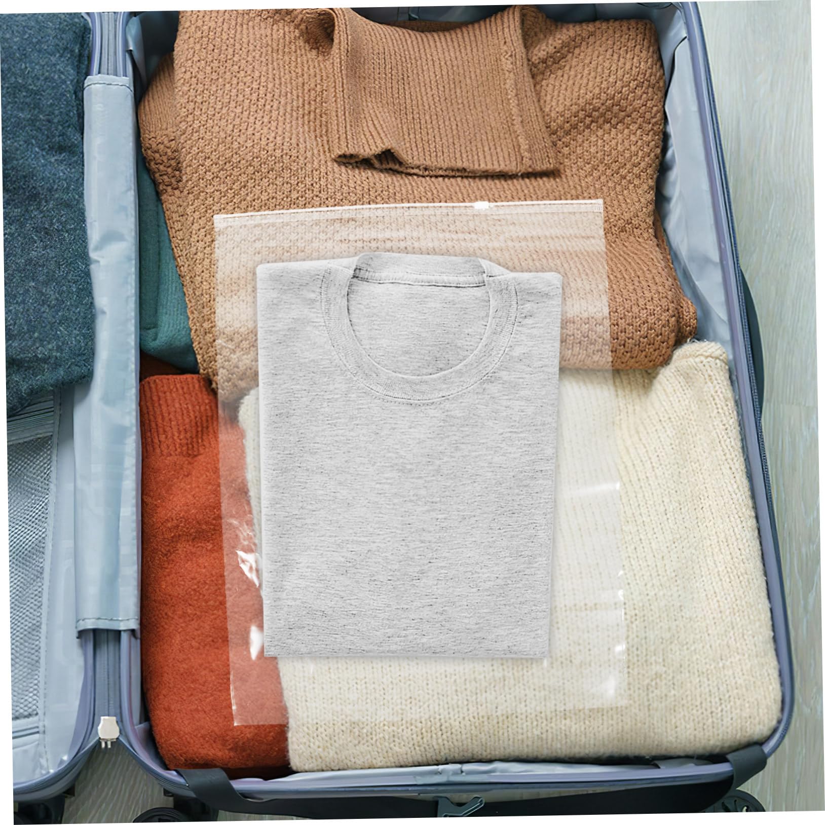 50 Pezzi Sacchetti Antipolvere Richiudibili Sacchetti Trasparenti Cerniera Impermeabili Per Riporre Vestiti E Scarpe Da Viaggio