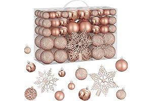 102Pcs Shatterproof Christmas Ornaments with Reusable Hand-held Gift Package