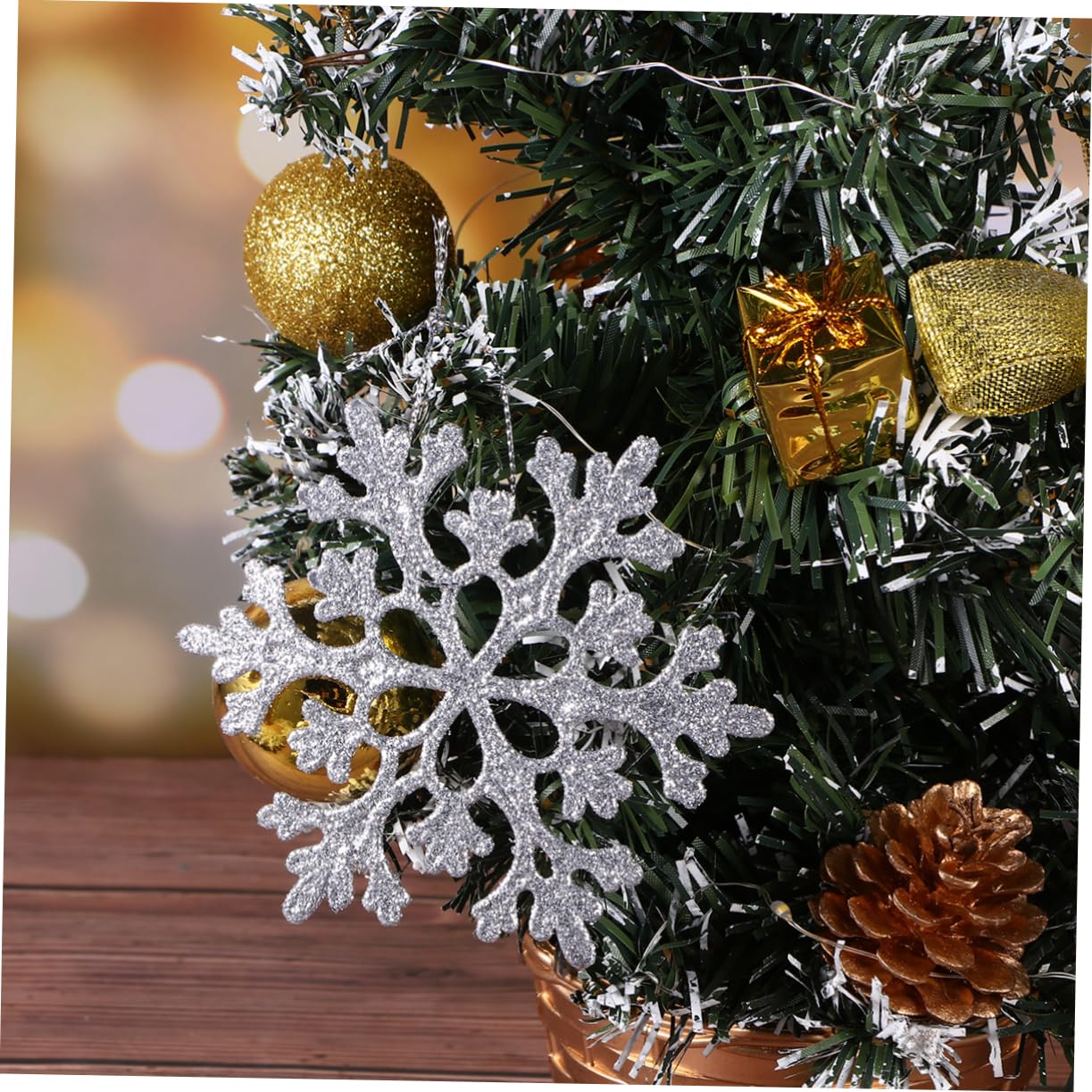 Amosfun 3 Sätze Weihnachtsschneeflocken Schneeflocke Weihnachtsbaumschmuck Weihnachtsfeier Liefert Dekorationen Weihnachtsdeko Christbaumanhänger Schneeflocke Aus Plastik Stück * 3
