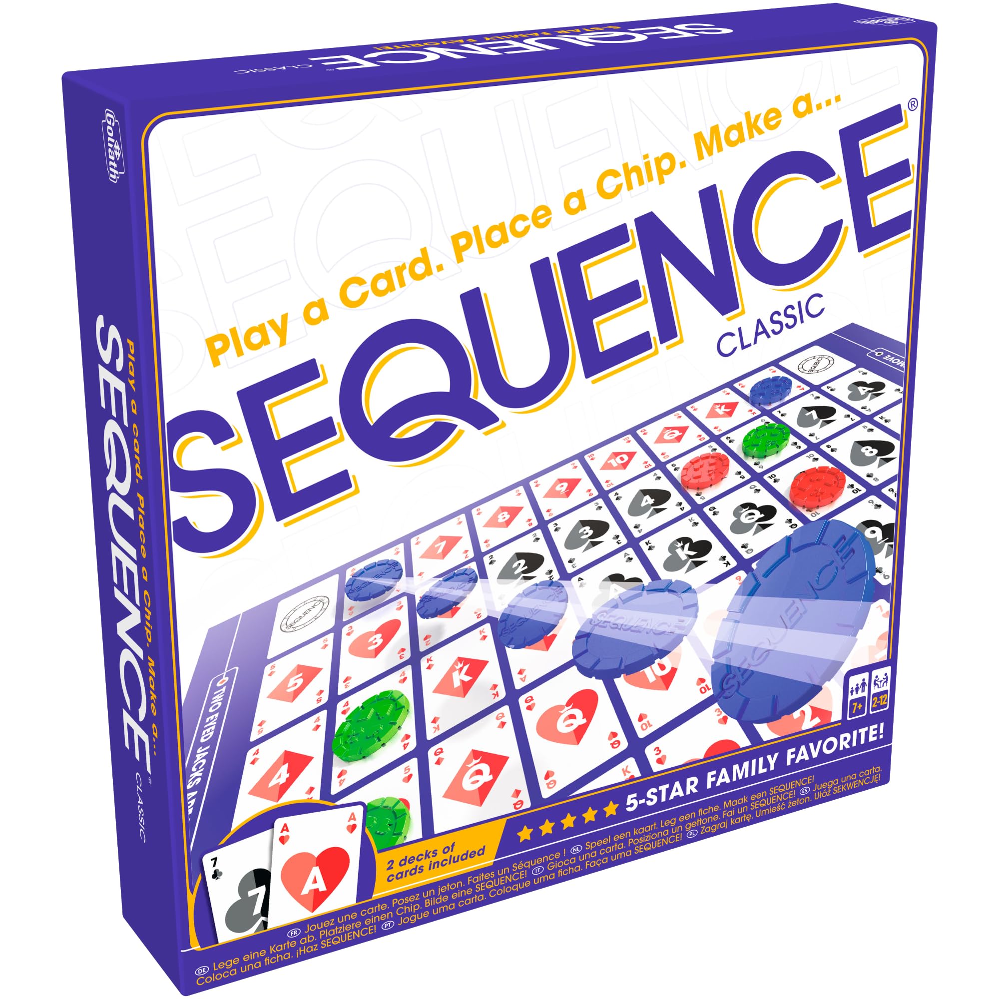 シークエンス8点 Amazon.com: SEQUENCE- Original SEQUENCE Game with Folding Board