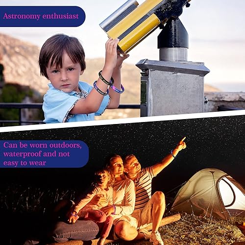 Miniatura 8 de Gejoy 36 pulseras de silicona para fiestas del espacio exterior, pulseras de goma de galaxia, temática espacial, sistema solar, galaxia, universo,