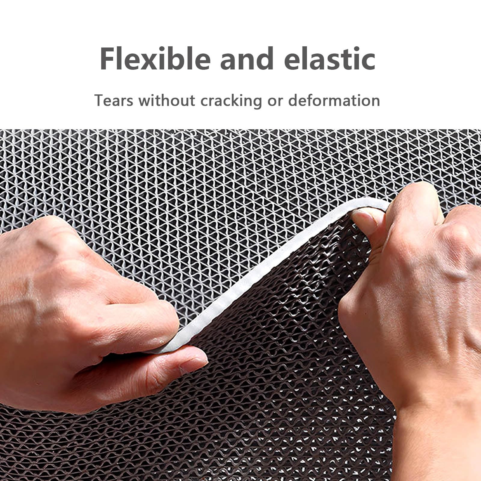 Tapis d'extérieur en caoutchouc avec drainage - Antidérapant - En PVC - Découpe libre - Pour piscine, garage et balcon - Facile à nettoyer - Durable - 30,5 cm