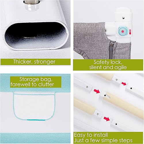 Miniatura 3 de U/D Bed Rails for Toddlers/Kids - Extra Long and Tall Bed Rail for Twin, Full, Queen, King Size Mattress (71in(180cm))-1side