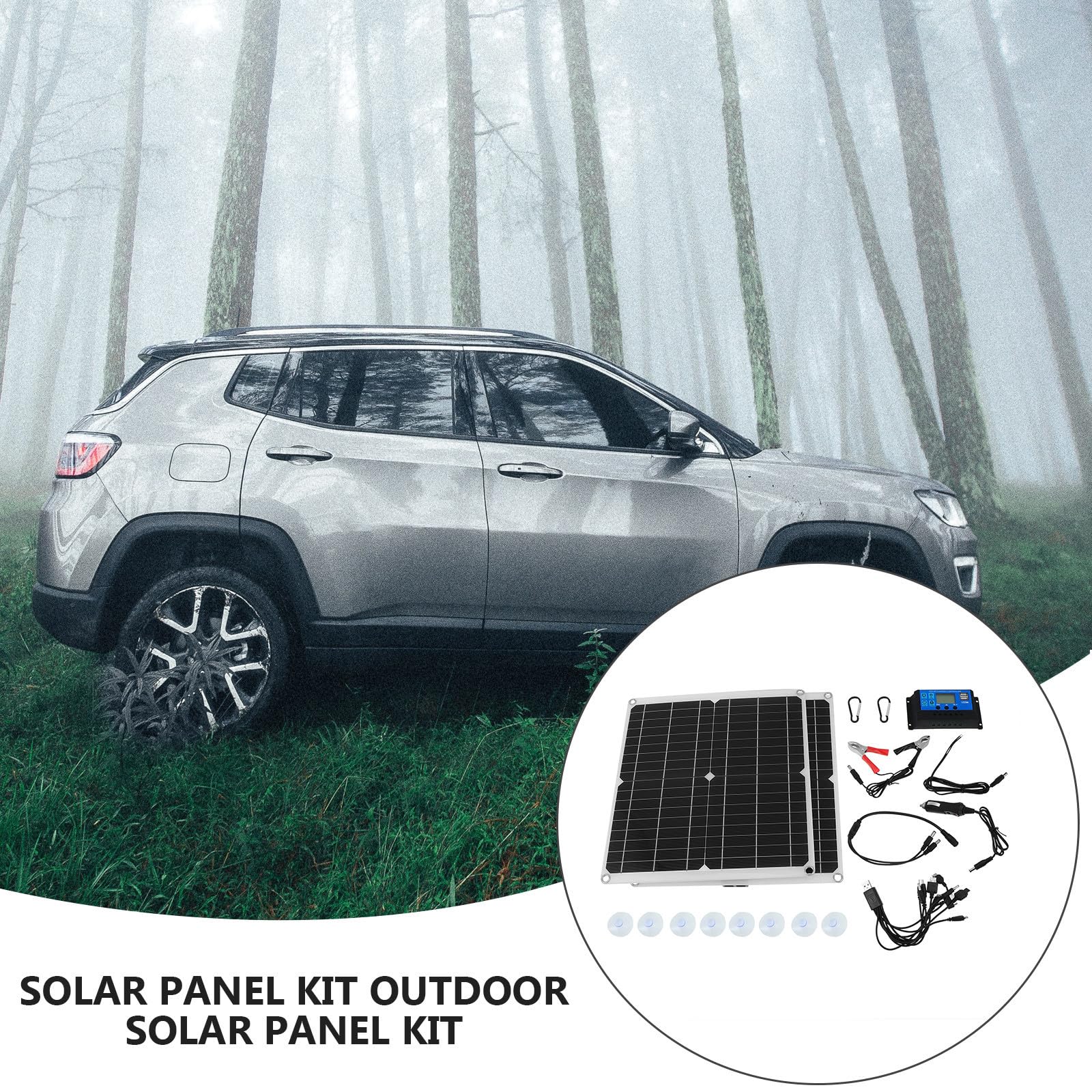Kit Pannello Solare 300w Monocristallino 18v per Alimentazione Esterna e Ricarica Dispositivi, per Viaggi e Campeggio