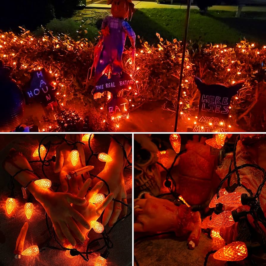 NICENESS SPOOKY（Limited）LIME x ORANGE Halloween Pathway Lights - C7 Orange / Purple Smooth