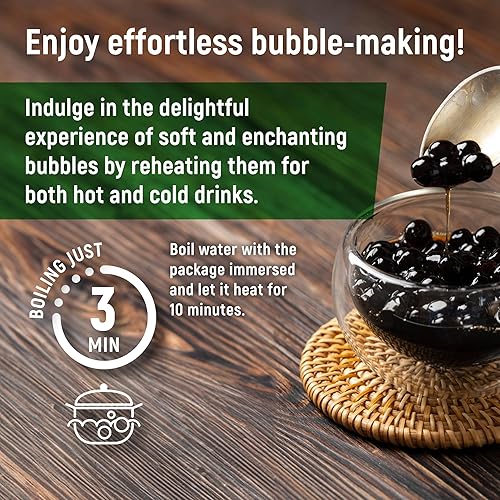 Miniatura 7 de Nuevo Té de leche de azúcar moreno con tapioca Boba (Té de leche de taro)