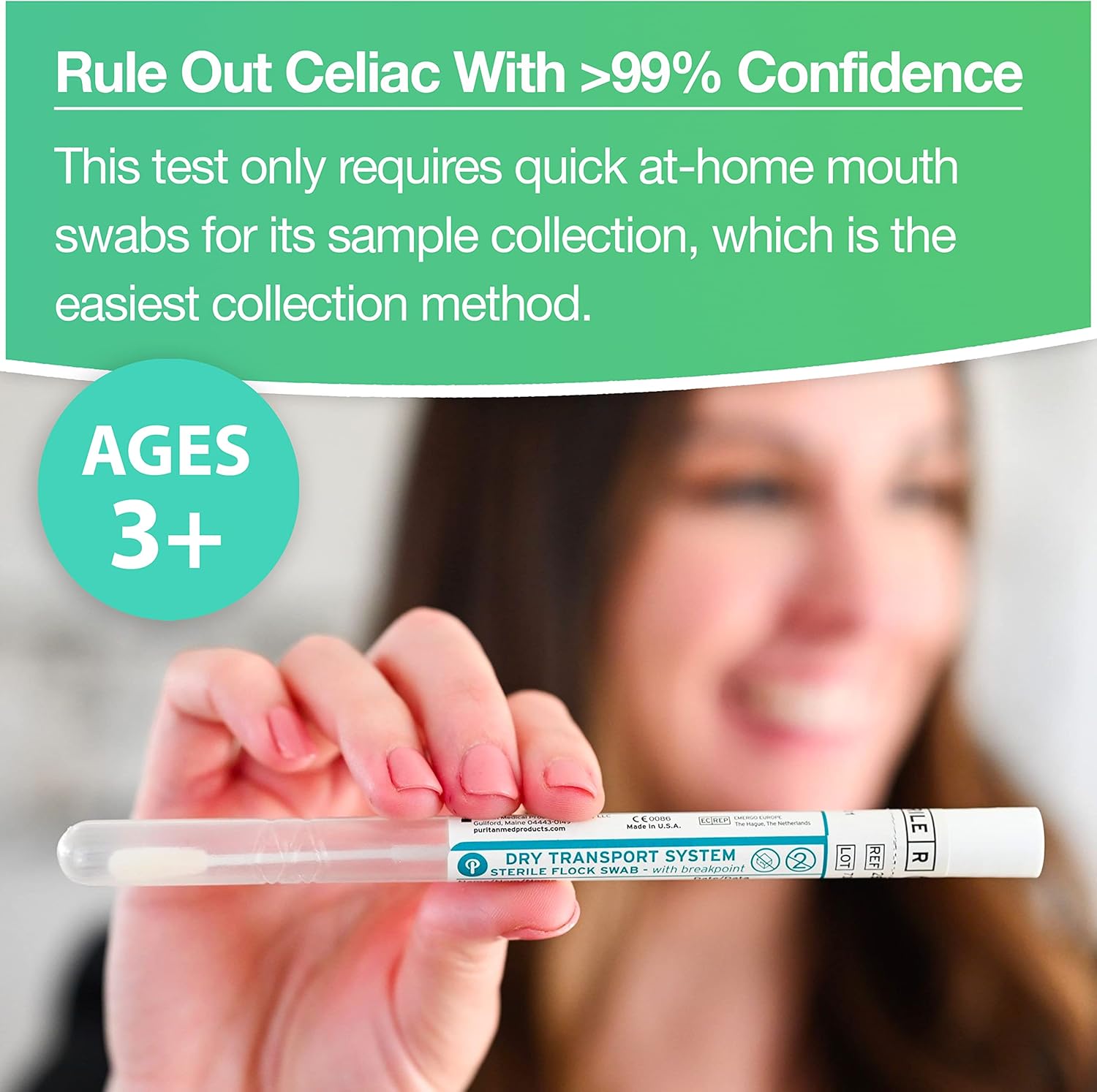 empowerDX Celiac Risk Gene Test, Check HLA Genetic Risk Factors for Celiac Disease at Home, Easy to Use Mouth Swab Test, Ages 2+ - Image 4