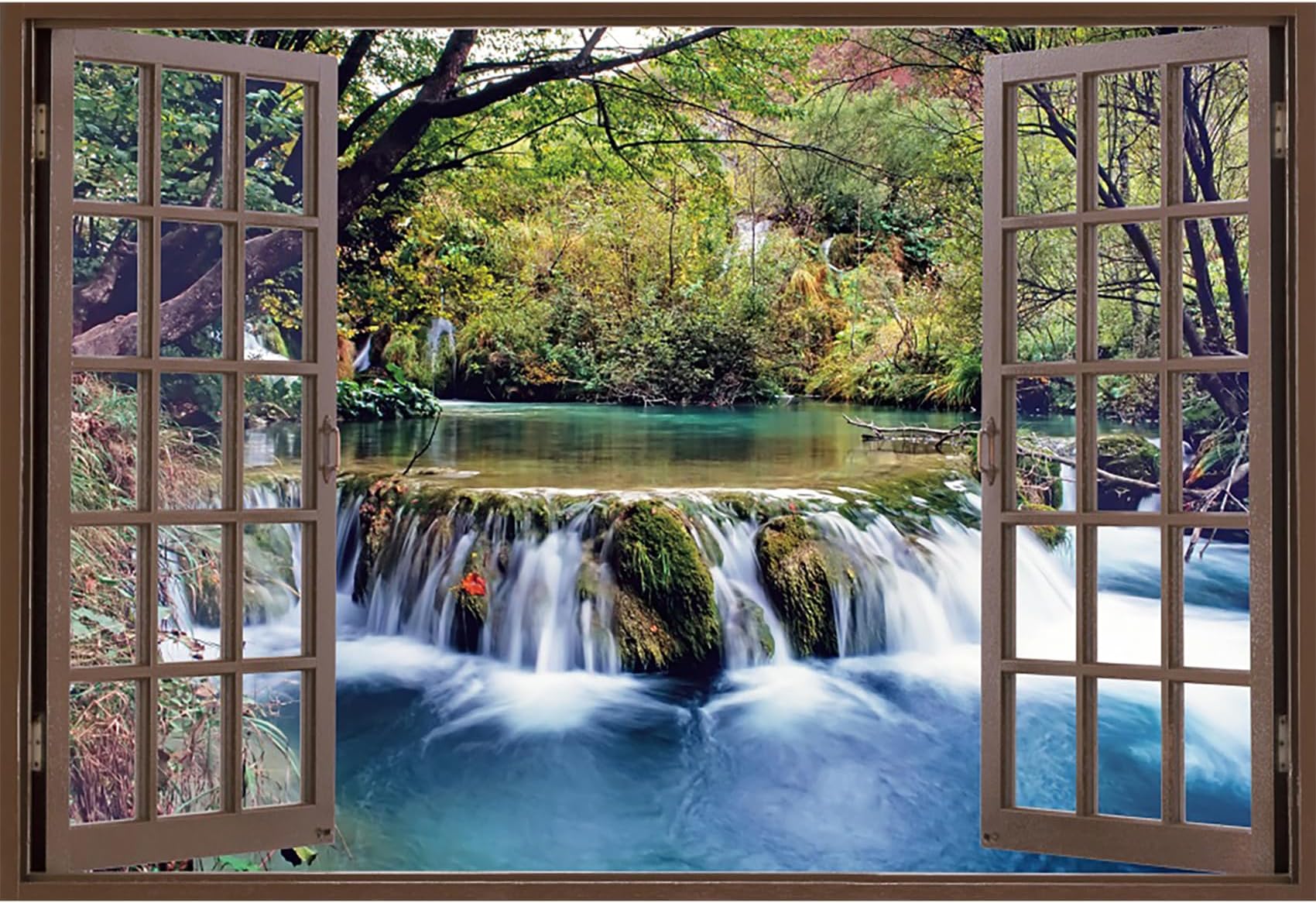 Aoihrraan 2,2x1,5m Enchanted Forest Backdrop Evergreen Tree Magic Jungle Spring Lawn Natural Scenery Sunshine Wonderland Photography Background Baby Shower Party Kids Adult Portrait Photo Studio Props - View #5