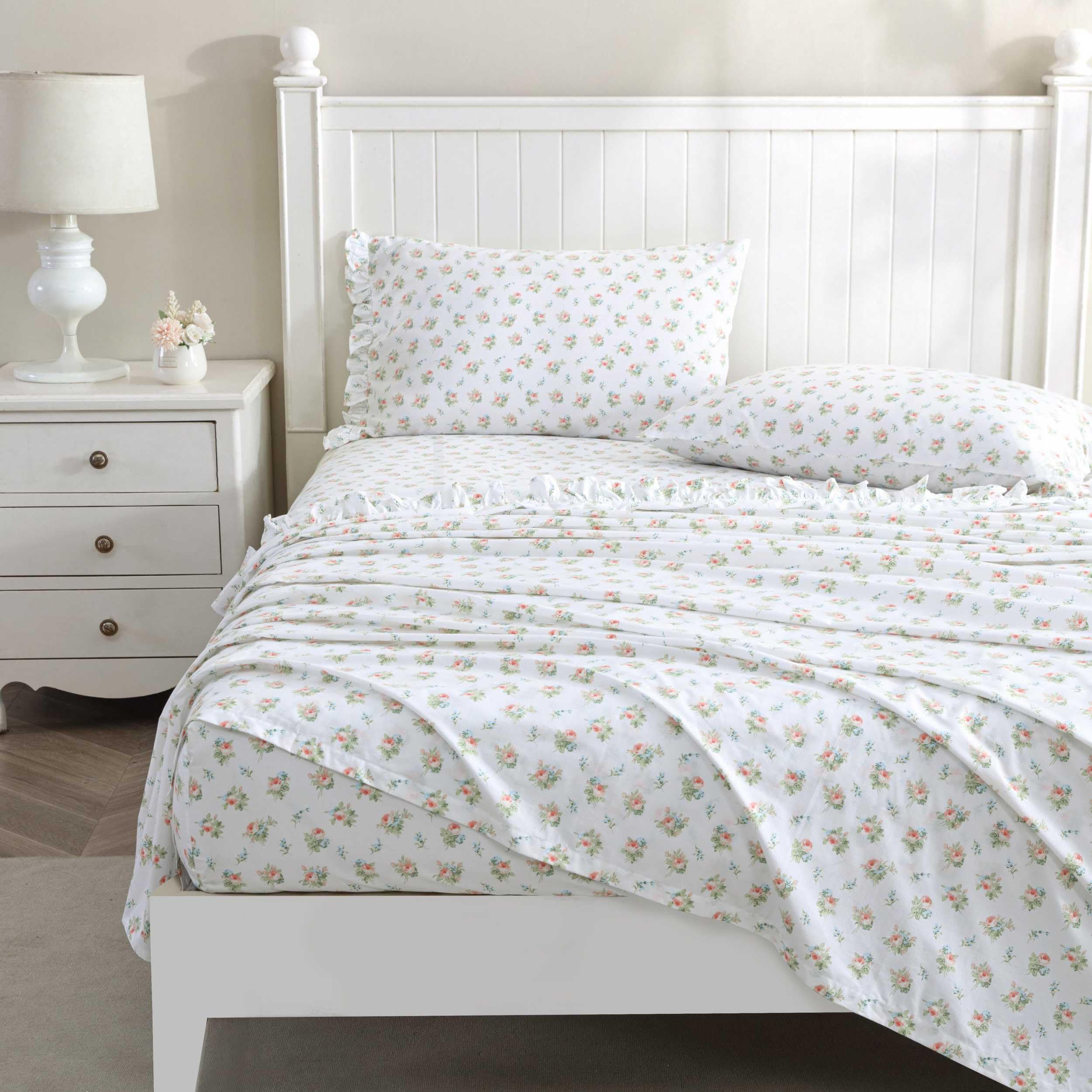 Amazon.com: Laura Ashley - Full Sheet Set, Breathable Percale