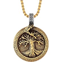 HAQUIL Viking Celtic Wiccan Tree of Life Pendant Necklace, Tree of Life Jewelry Gifts for Men and Women