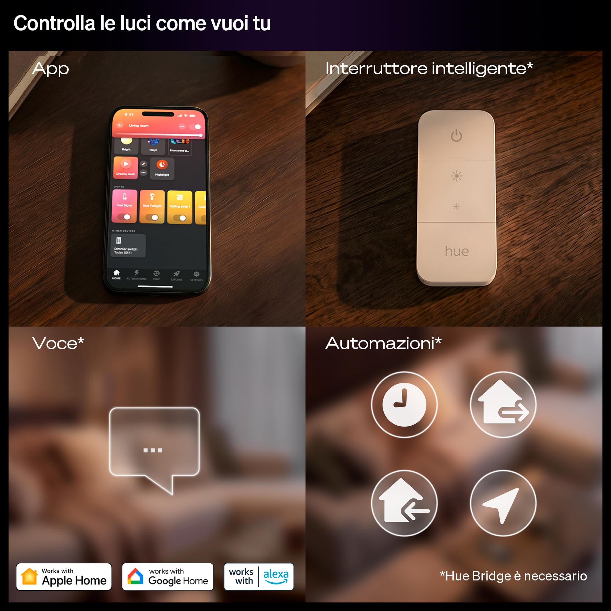 Philips Hue Slim Downlight, Plafoniera da incasso, 90 mm, Nero | Smart LED, 1500 lm, Luce diurna 1000 K-20000 K, Regolazione ultrabassa, Colore preciso, Controllo via app e bluetooth