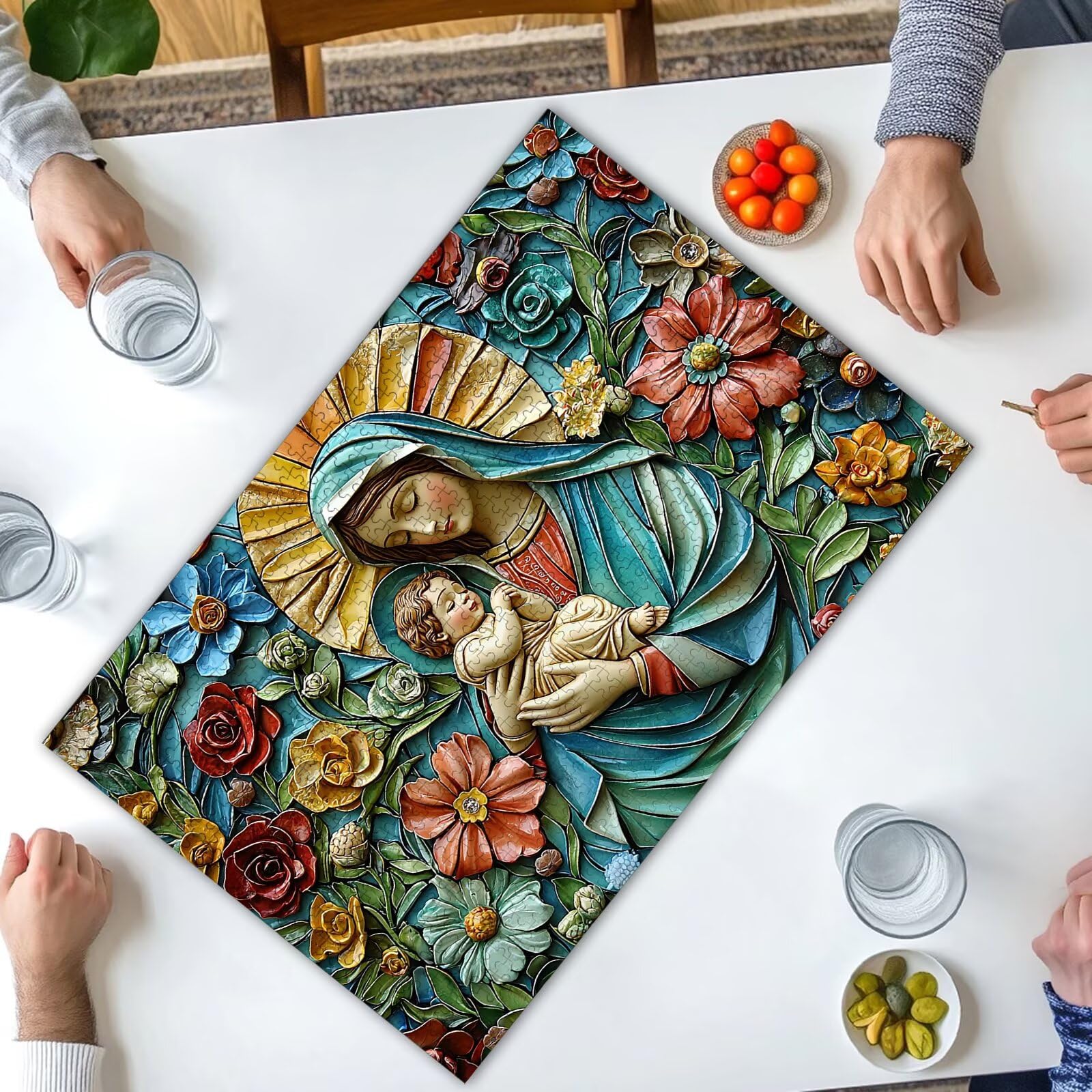 Puzzle de 1500 Piezas para Adultos, Ángel Puzzle 1500 Piezas, Religioso Rompecabezas Adultos con Caja, Medidas: 87x57 cm, Rompecabezas Madera para Toda la Familia, Home Decoration, Regalo Mujer, -3143