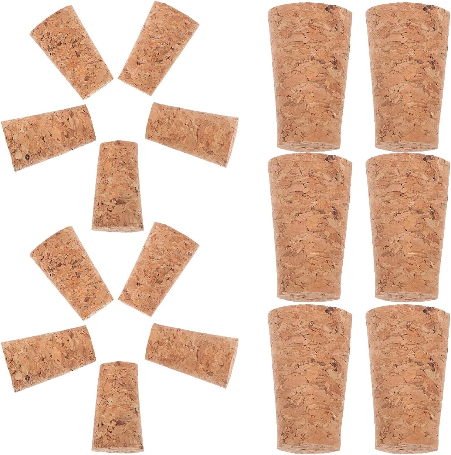 Natural Wood Wine Corks 100Pcs Tapered Bottle Cork Stoppers Airtight DIY Decoration Glass Plugs Replacement Beverage Sealer