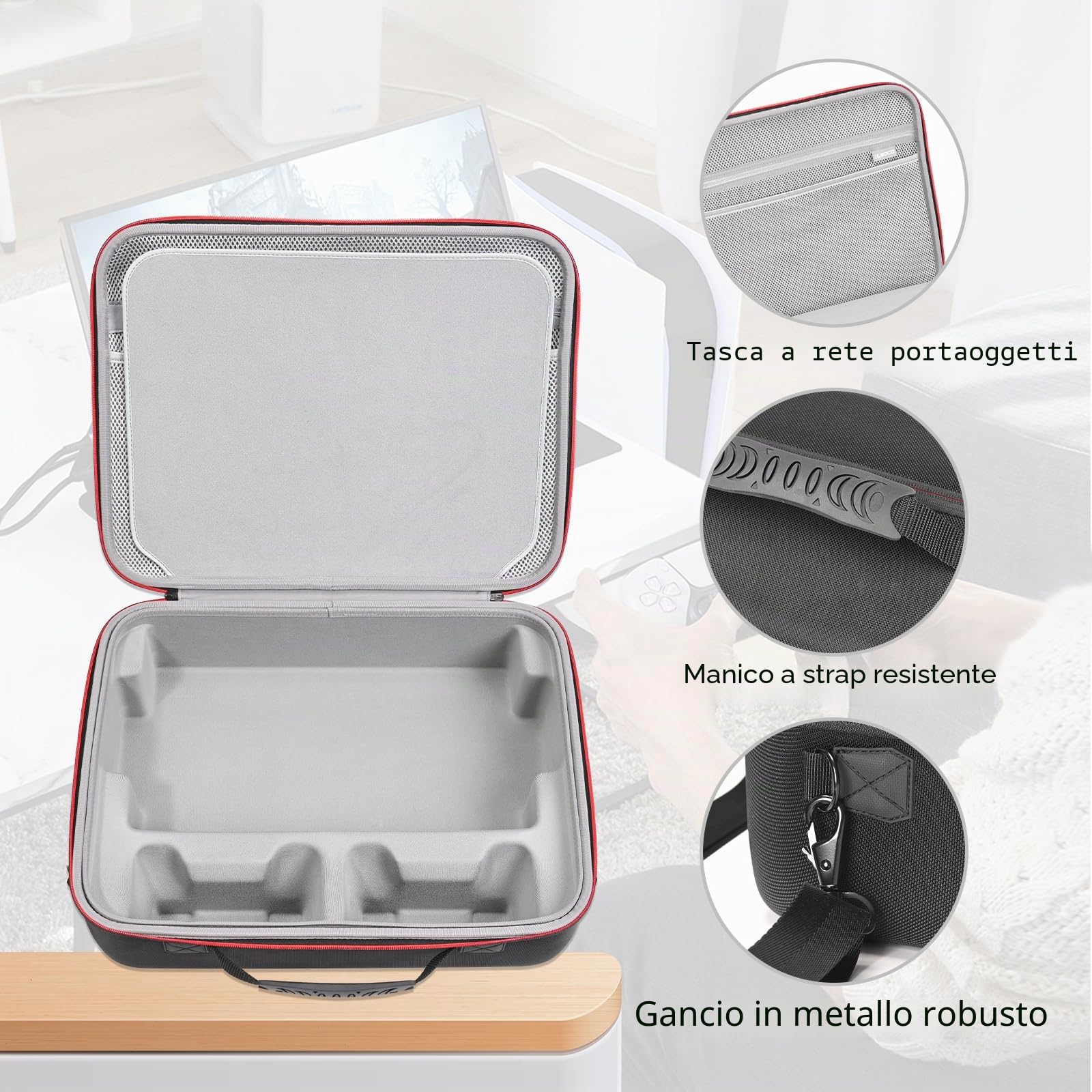 RLSOCO Custodia per Playstation 5 Console Slim/Digital Console Slim